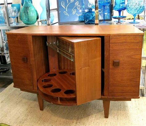 Amazing bar cabinet; Danish Modern teak with revolving bar shelf! | Mid ...