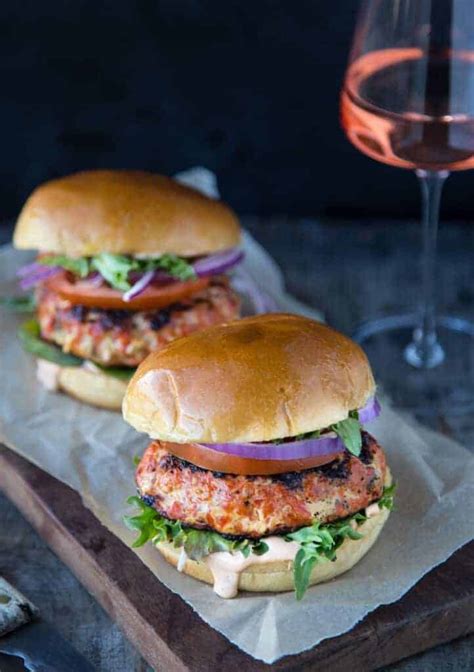 Fresh Grilled Salmon Burgers - Not From Can - Vindulge