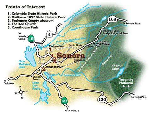 The Map of Sonora, California