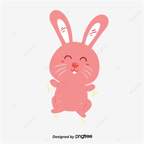 Pink Rabbit PNG Image, Cartoon Pink Rabbit, Vector Png, Bunny, Pink ...