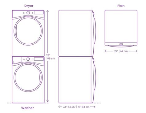 Standard Washer and Dryer Dimensions (with Photos) | Upgradedhome.com