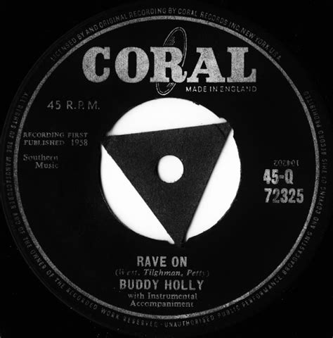 Buddy Holly - Rave On (Vinyl, 7", 45 RPM, Single) | Discogs