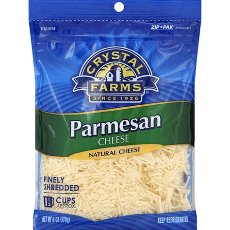 Crystal Farms Cheese, Parmesan, Finely Shredded | Parmesan | Super Bear IGA