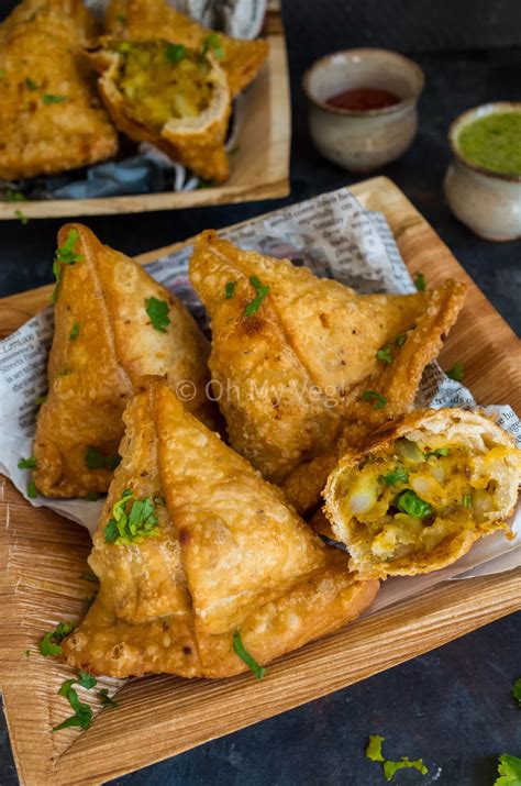 Indian Samosa - Vegan Punjabi Vegetable Samosa - Oh My Veg!