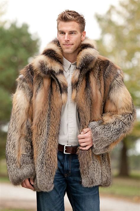 Image result for coyote fur coat | Veste fourrure homme, Veste en cuir ...