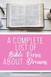 The Ultimate List of Bible Verses About Dreams | Think About Such Things