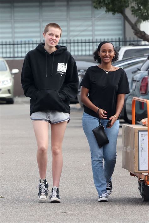 Shiloh Jolie-Pitt and Zahara Jolie-Pitt - Shopping at Home Depot in Los Angeles 01/07/2023 ...