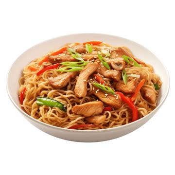 Fresh Chicken Stir Fried With Noodles, Chinese, Noodle, Cuisine PNG ...