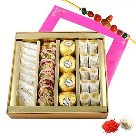 Online Rakhi with Mixed Sweets Box Gift Delivery in UAE - FNP