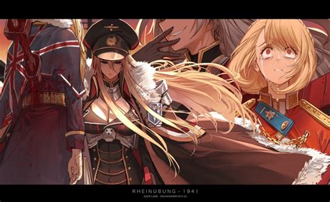 prinz eugen, bismarck, hood, and prince of wales (azur lane) drawn by ...