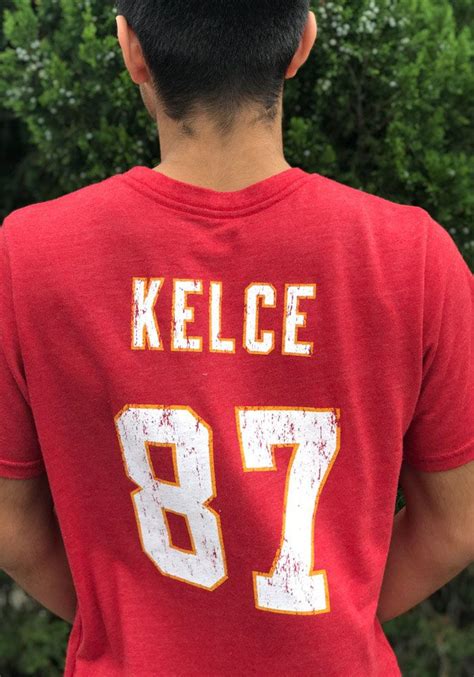 Travis Kelce Chiefs Tri-Blend Short Sleeve Fashion Player T Shirt ...