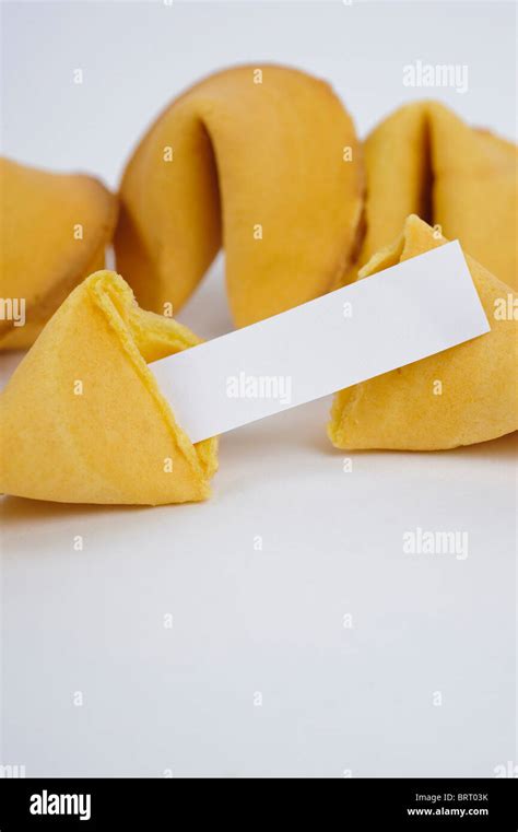 Fortune cookie with blank fortune Stock Photo - Alamy