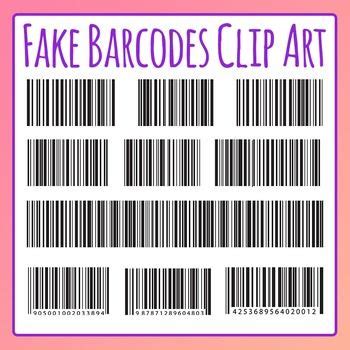 Fake Barcode / Bar Code Scan for Products etc Clip Art / Clipart Commercial Use | Clip art ...