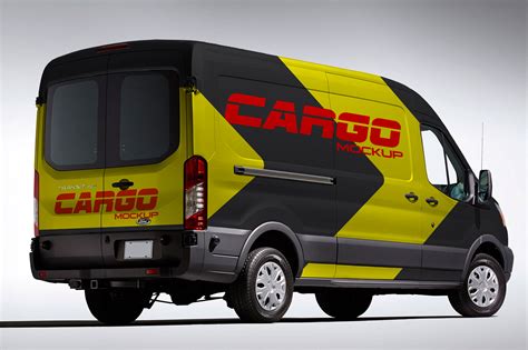 Free Cargo Van Vehicle Branding Mockup PSD - Good Mockups