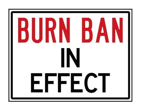 Buy our "Burn Ban" sign from Signs World Wide