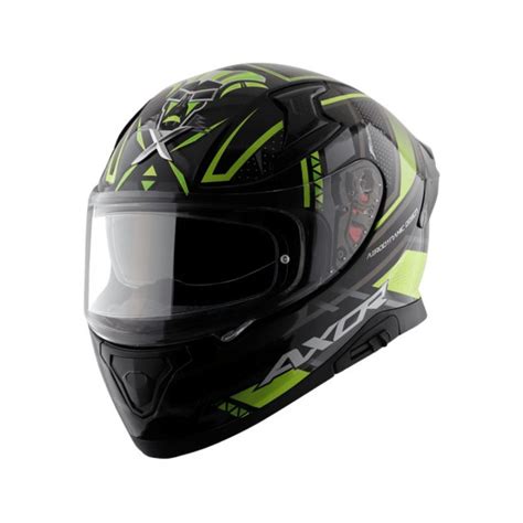 Axor Apex Tikki Black Neon Yellow Gloss Helmet Online Buy India