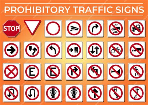 Premium Vector | Prohibitory traffic sign free vector