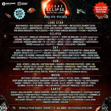 Texas Eclipse Announces 2024 Lineup | Grateful Web