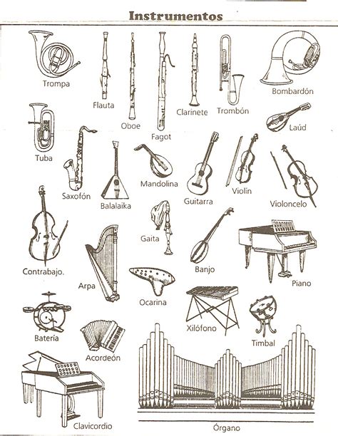 Nombre instrumentos musicales - Imagui