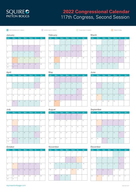 Congressional Calendar 2022: 117th Congress, Second Session | Capital Thinking