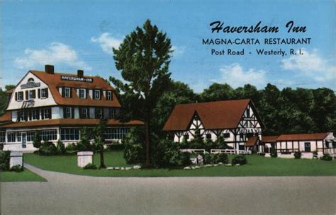 Haversham Inn, Magna-Carta Restaurant, Post Road Westerly, RI Postcard