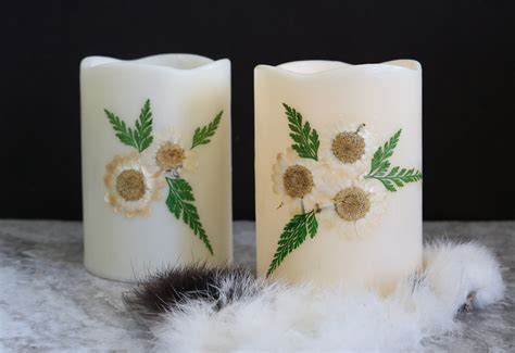 Flameless Floral Candle DIY