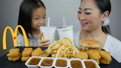 McDonald's Habanero McChicken Burger & Nuggets Mukbang | N.E Let's Eat - YouTube