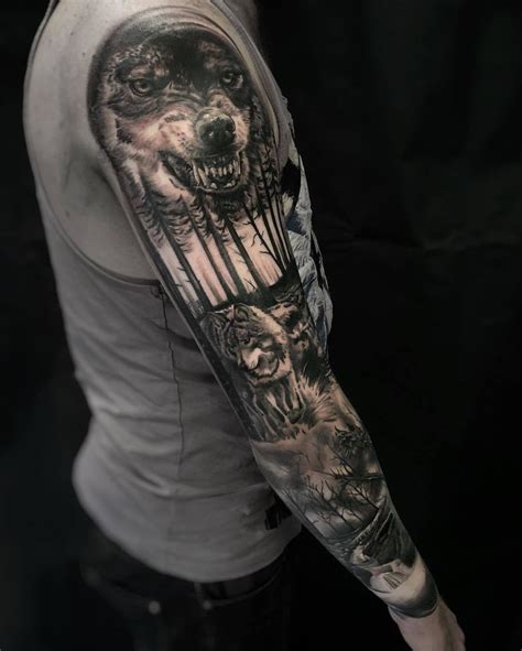 Albums 103+ Wallpaper Wolf Full Sleeve Tattoo Superb