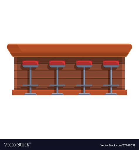 Desk bar counter icon cartoon style Royalty Free Vector