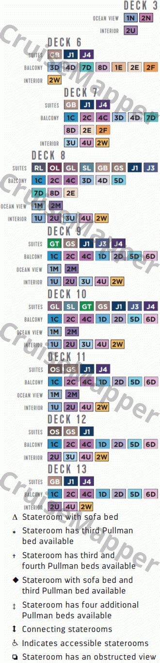 Anthem of the Seas deck 3 plan | CruiseMapper