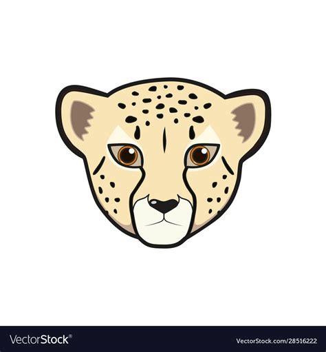 Cartoon Cheetah Head Drawing