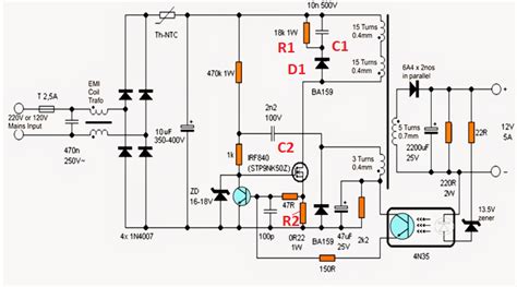 switch mode power supply - SMPS circuit components need some ...