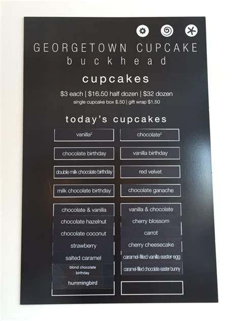 7 Georgetown Cupcakes Menu Photo - Georgetown Cupcake Menu, Washington ...