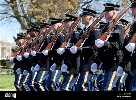 US Army Honor Guard marching during parade - Washington, DC USA Stock ...