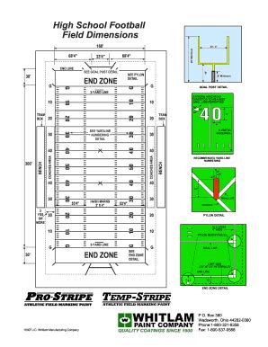 Nfl Field Dimensions - Fill and Sign Printable Template Online