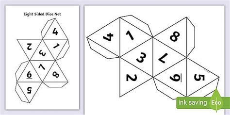 👉 Eight-Sided Dice Net (Hecho por educadores) - Twinkl