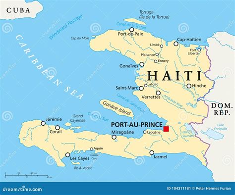 Haiti Political Map stock vector. Illustration of geography - 104311181