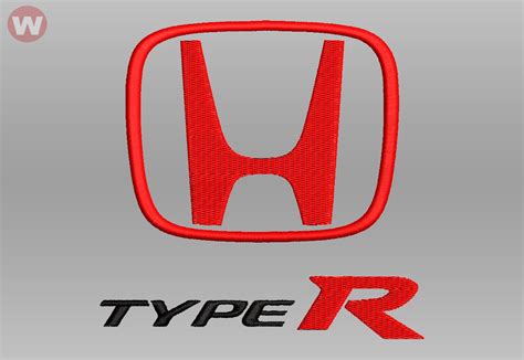 Honda Type R logo Machine embroidery design 4 sizes | Etsy