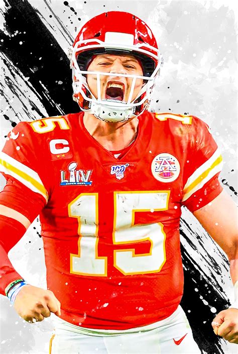 Patrick Mahomes Kansas City Chiefs Poster Print Sports Art | Etsy