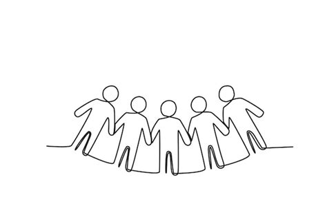 Premium Vector | Five humans holding hands World population day oneline ...