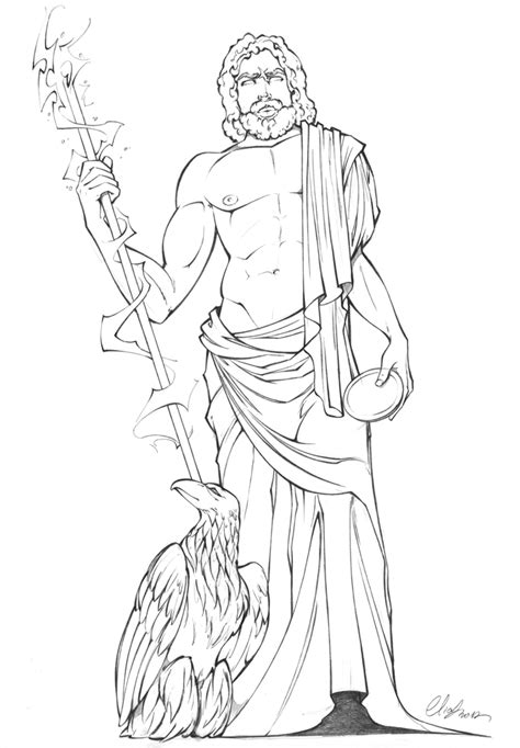 Sketches Of Zeus Greek God Coloring Pages 4920 | Hot Sex Picture