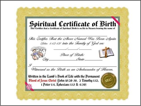 Christian Birth Certificate Template - Template 2 : Resume Examples #Vj1ykLml3y