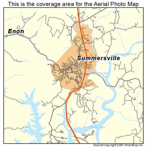 Aerial Photography Map of Summersville, WV West Virginia