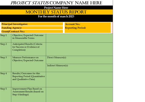 Company Performance Report Templates - Excel Word Template