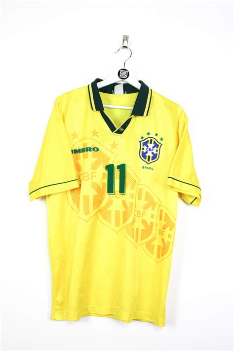 1994-97 Brazil home jersey (#11 ROMARIO) - XL • RB - Classic Soccer Jerseys