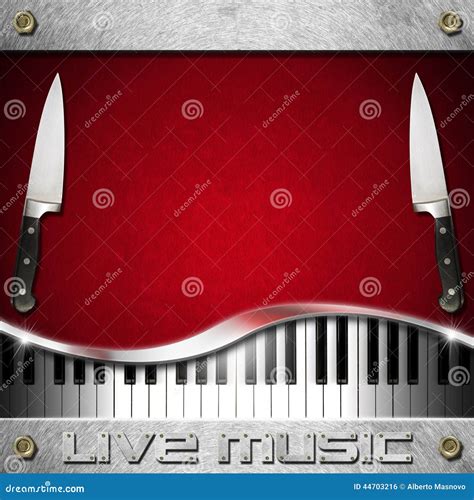 Live Music and Food Menu stock illustration. Illustration of background ...