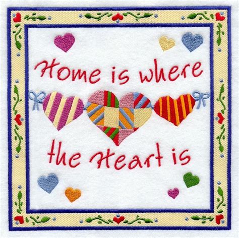 Home is Where the Heart Is | Machine embroidery, Machine embroidery ...