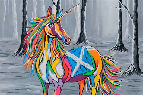 She Who is Brave - Multi-Coloured Unicorn Art by Steven Brown – Steven Brown Art