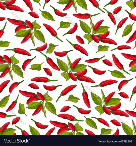 Seamless pattern with tabasco peppers Royalty Free Vector