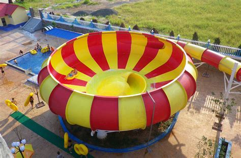 Aqua Park Fiberglass Water Slides, 19m Height Waterpark Super Bowl For Water Park